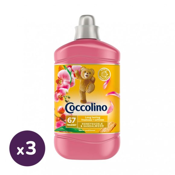 Coccolino Honeysuckle & Sandalwood öblítő 3x1680 ml (201 mosás)