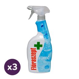   Flóraszept fürdőszobai tisztító spray, vízkőoldásra (3x750 ml)