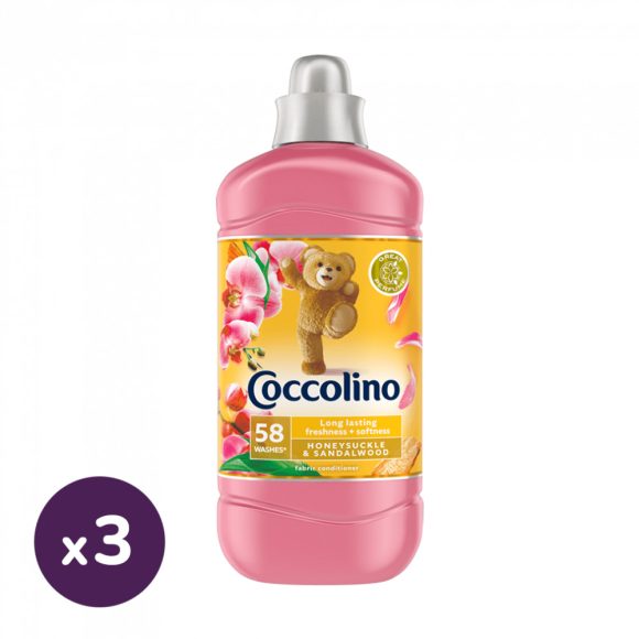 Coccolino Honeysuckle & Sandalwood öblítő 3x1450 ml (174 mosás)