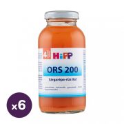   Hipp ORS sárgarépa-rizs ital hasmenéses babák kezelésére, 4 hó+ (6x200 ml)
