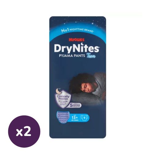 Huggies Drynites éjszakai pelenka, 13+ éves korú fiúknak, 48-60 kg, 18 db