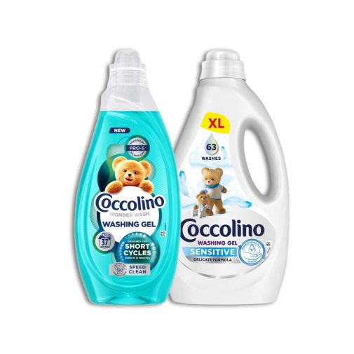 Coccolino Sensitive mosógél + Wonder Wash Speed mosógél