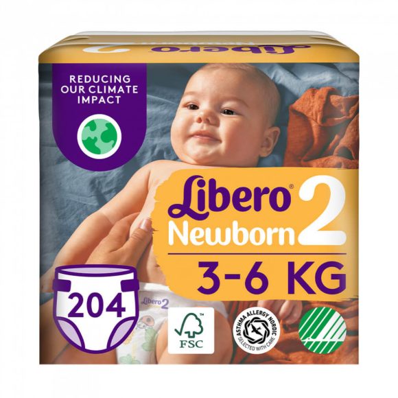 Libero Newborn 2 pelenka, 3-6 kg, HAVI PELENKACSOMAG 204 db