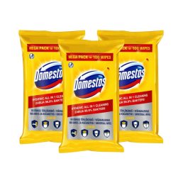 Domestos higiénikus törlőkendő citrom illattal 3x100 db
