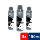 Dove Men+Care izzadásgátló Invisible Dry (3x150 ml) + AJÁNDÉK Hajpánt