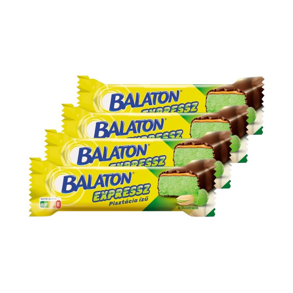 Balaton Expressz étcsokoládéval mártott pisztácia ízű szelet karamellel (4x35 g)