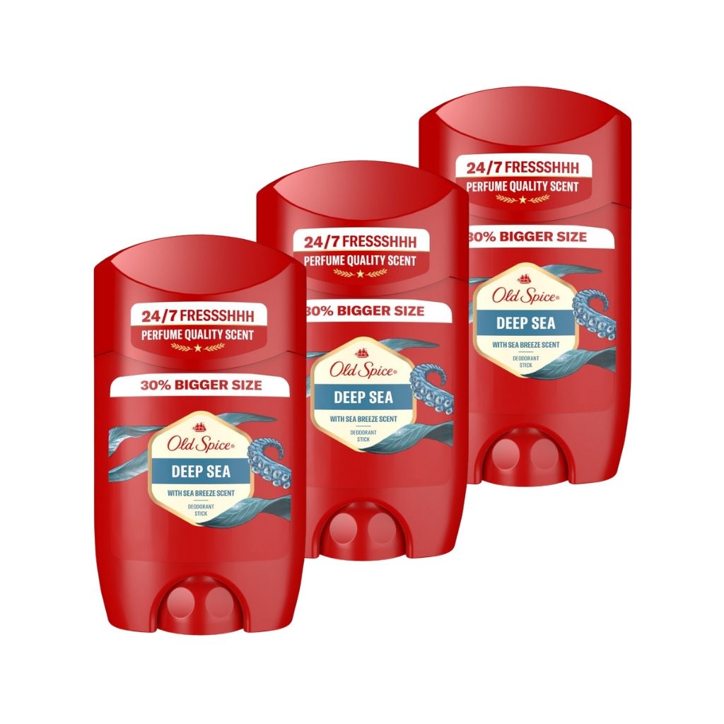 Old Spice Deep Sea stift dezodor férfiaknak (3x65 ml)