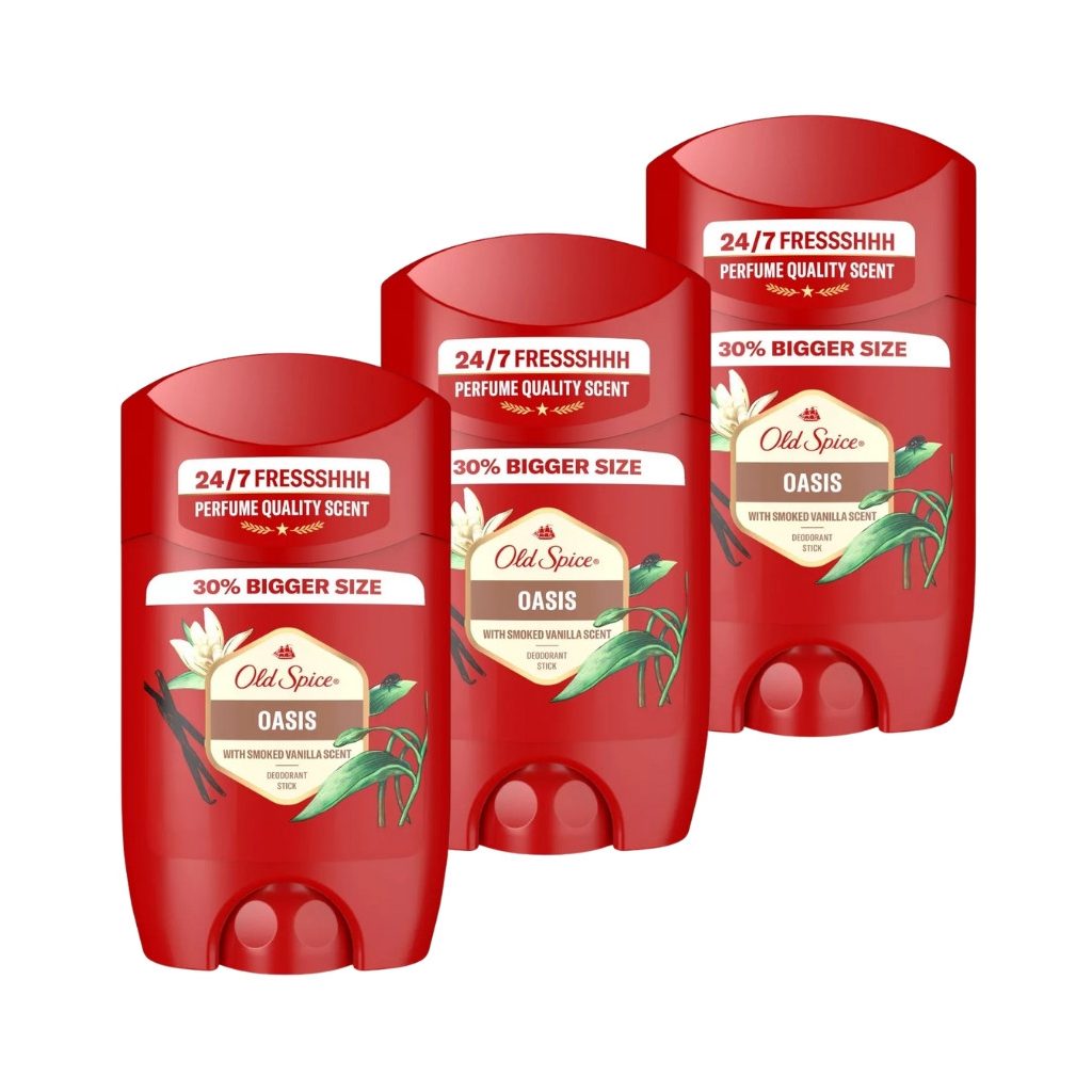 Old Spice Oasis stift dezodor férfiaknak (3x65 ml)