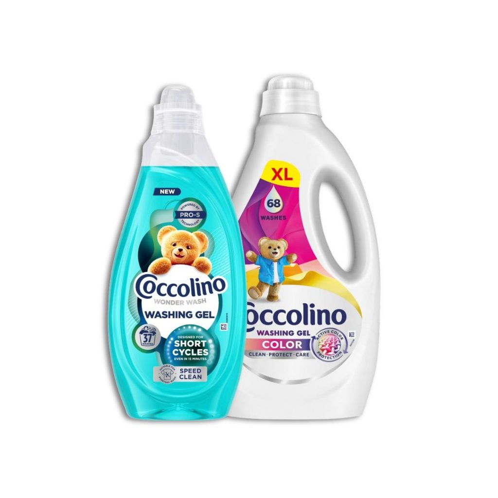 Coccolino Color mosógél + Wonder Wash Speed mosógél
