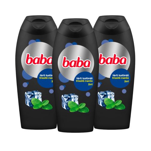 Baba 2in1 frissítő menta férfi tusfürdő (3x400 ml)