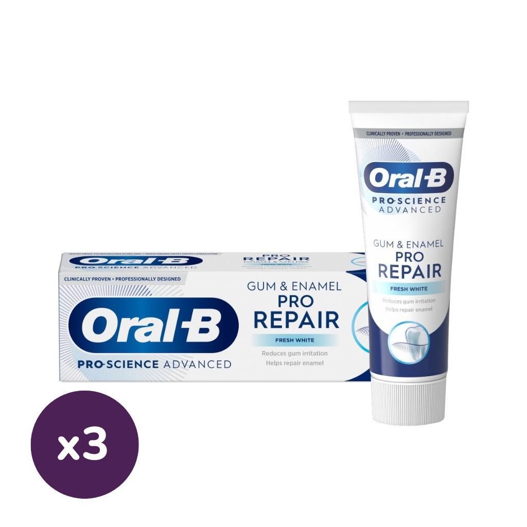 Oral-B Professional fogínyvédő és zománchelyreállító fogkrém (3x75 ml)