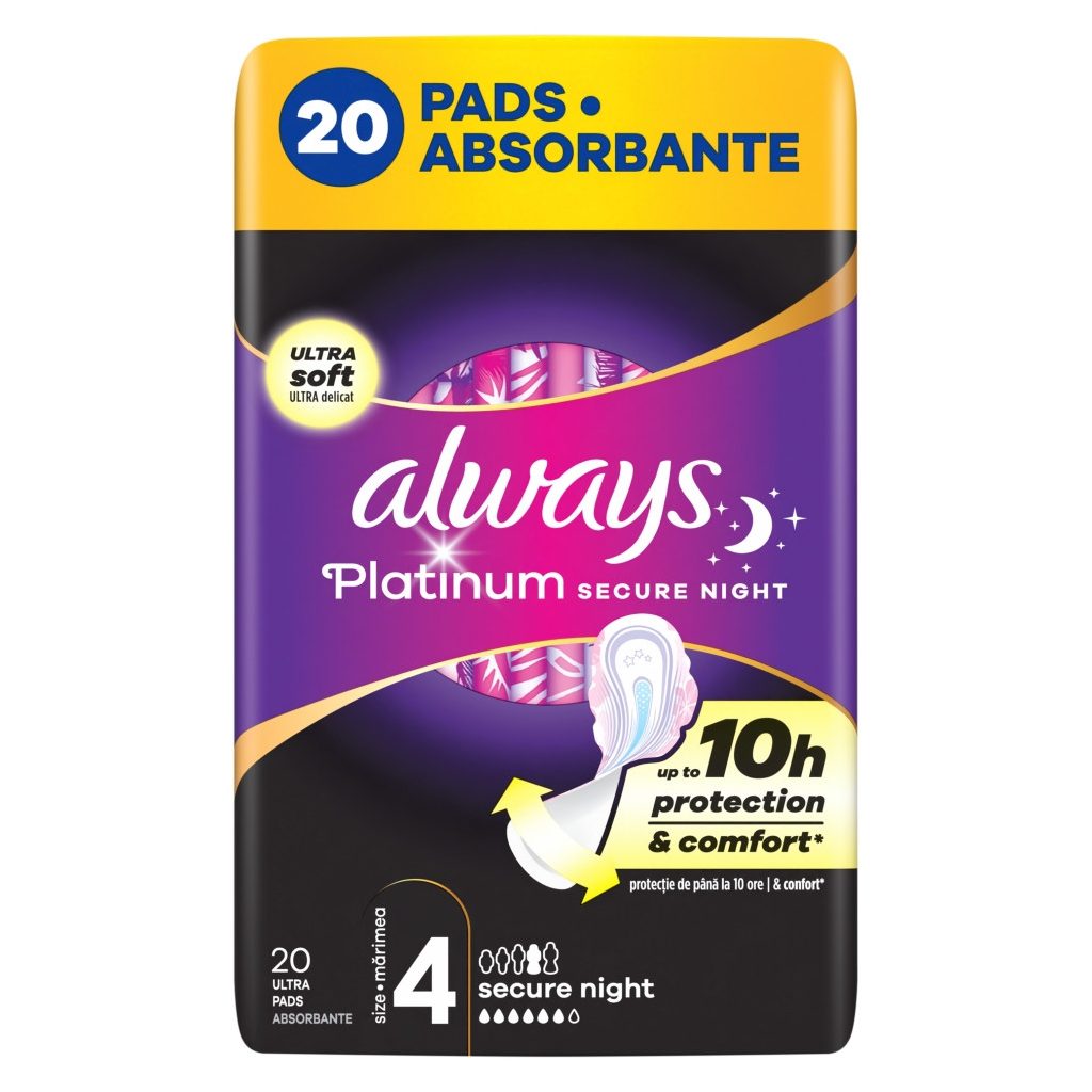 Always Platinum Secure Night betét 4-es méret (2x20 db)