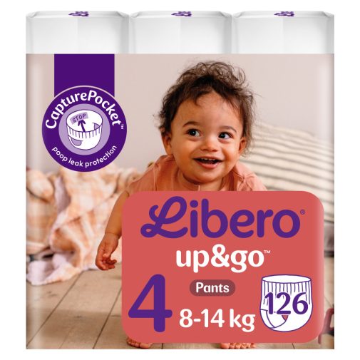 Libero Up&Go 4 bugyipelenka, 8-14 kg, 126 db + ajándék toalettpapír