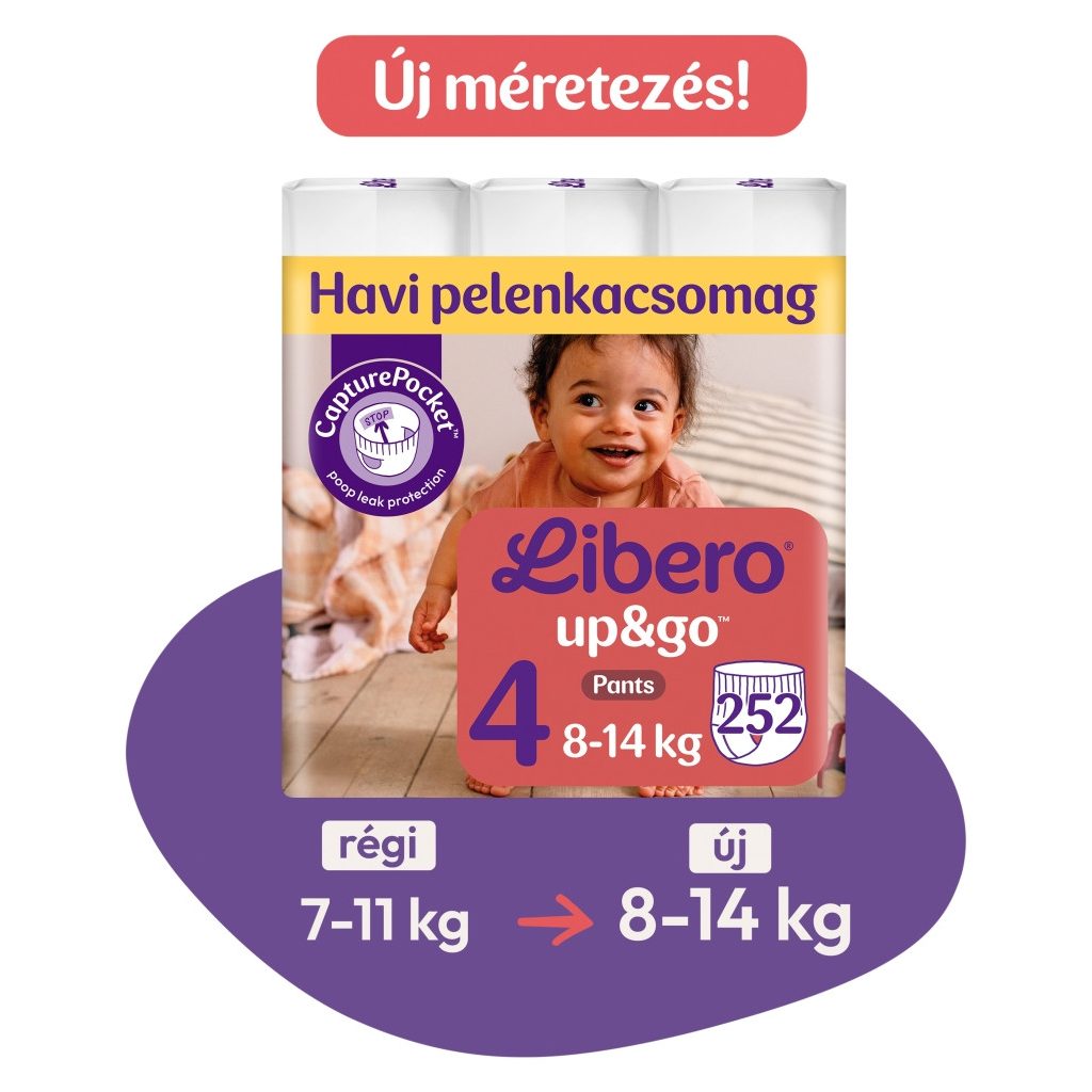 Libero Up&Go 4 bugyipelenka, 8-14 kg, 252 db