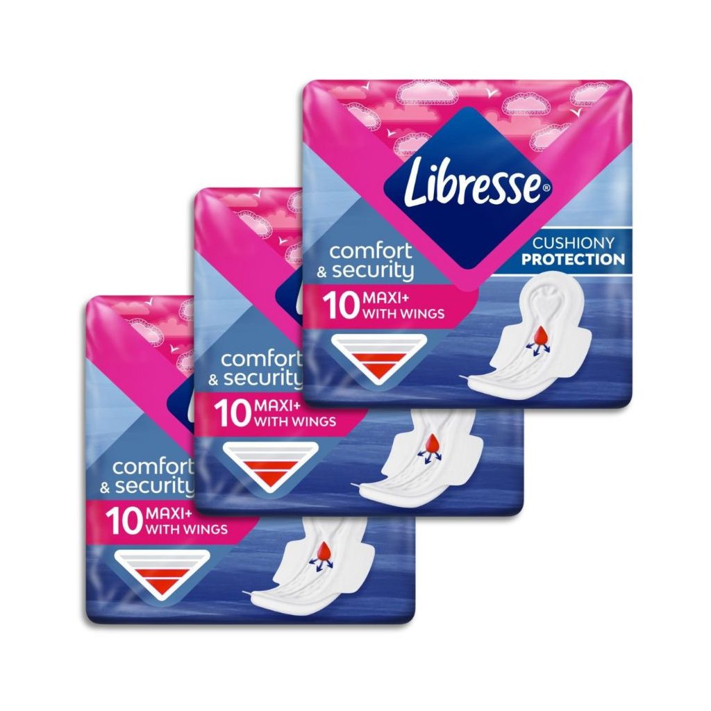 Libresse Maxi+ szárnyas egészségügyi betét (3x10 db)