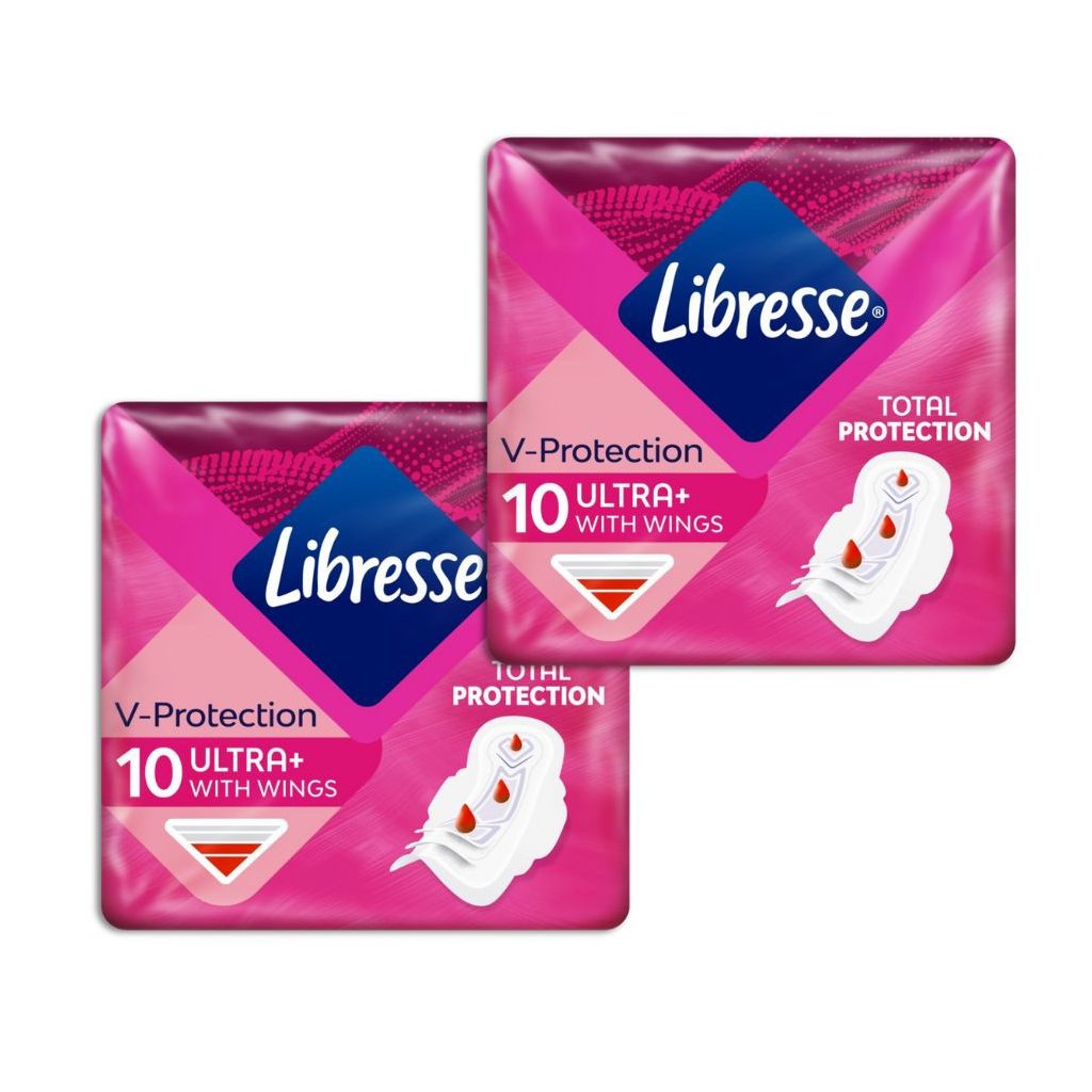 Libresse Ultra+ szárnyas egészségügyi betét (2x10 db)