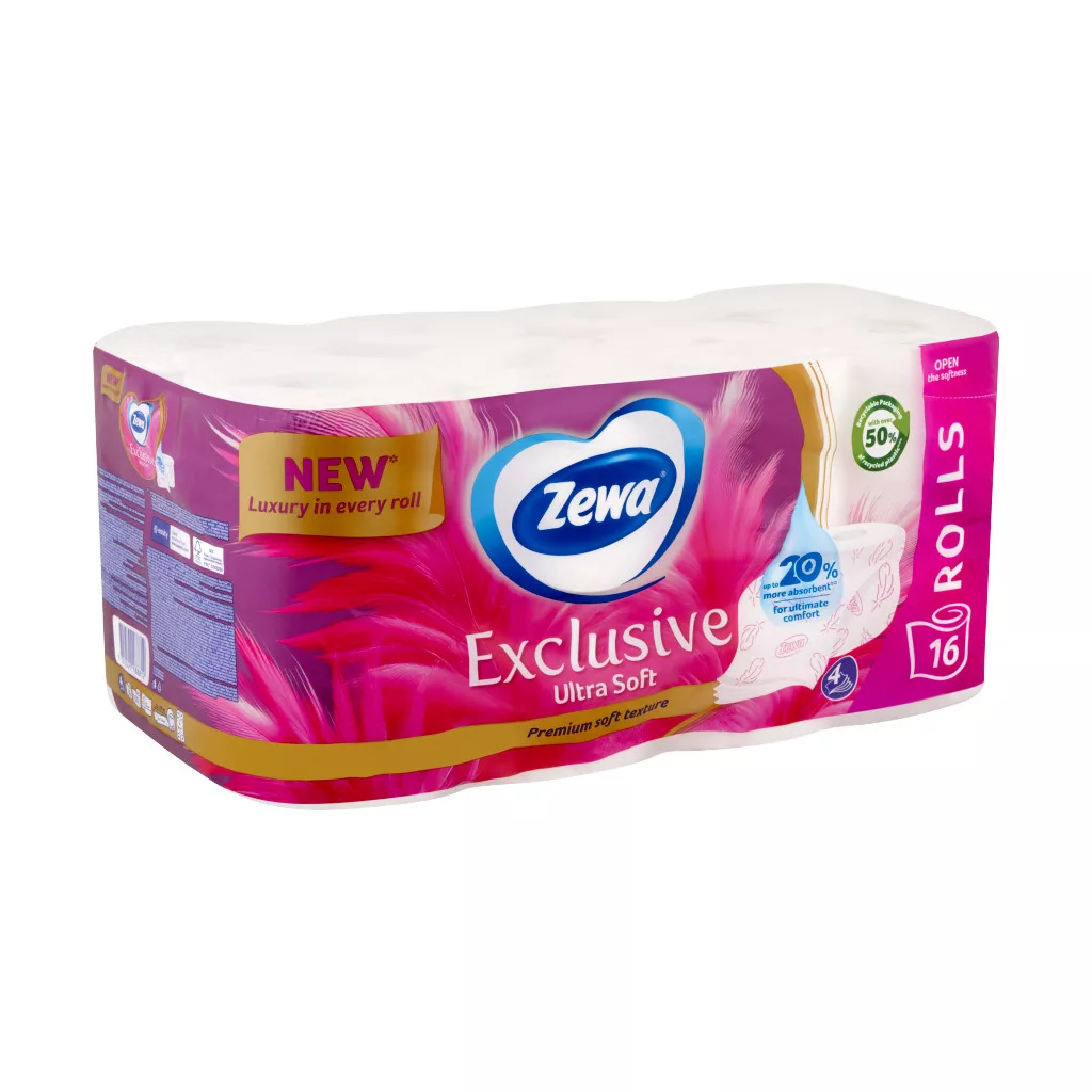 Zewa Exclusive Ultra Soft toalettpapír 4 rétegű (3x16 tekercs)