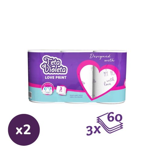 Violeta Love háztartási papírtörlő (2x3 tekercs)