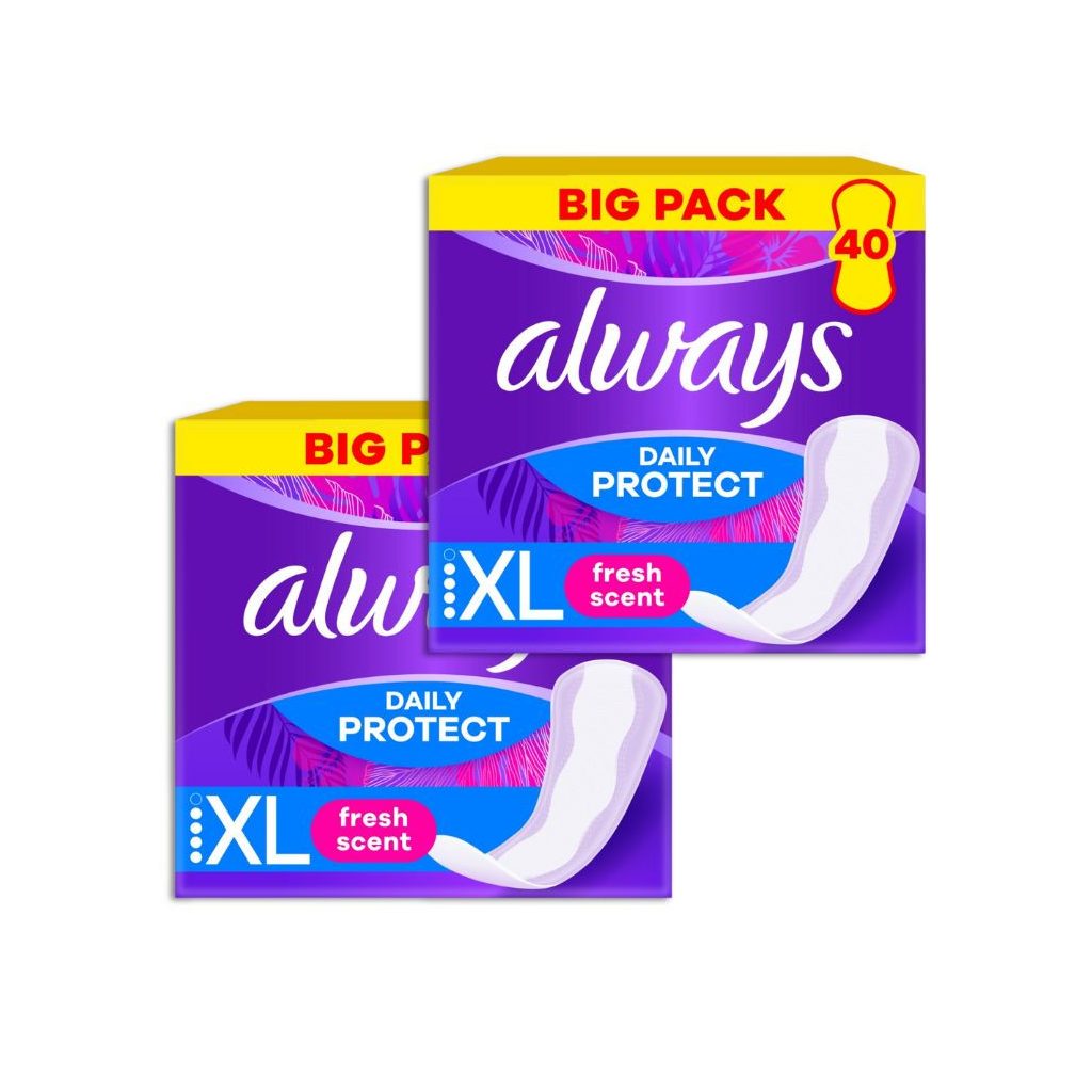 Always Daily Protect Extra hosszúság Friss illattal Tisztasági Betét (2x40 db)