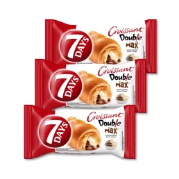 7Days Double kakaós-vaníliás töltött croissant 3x80 g