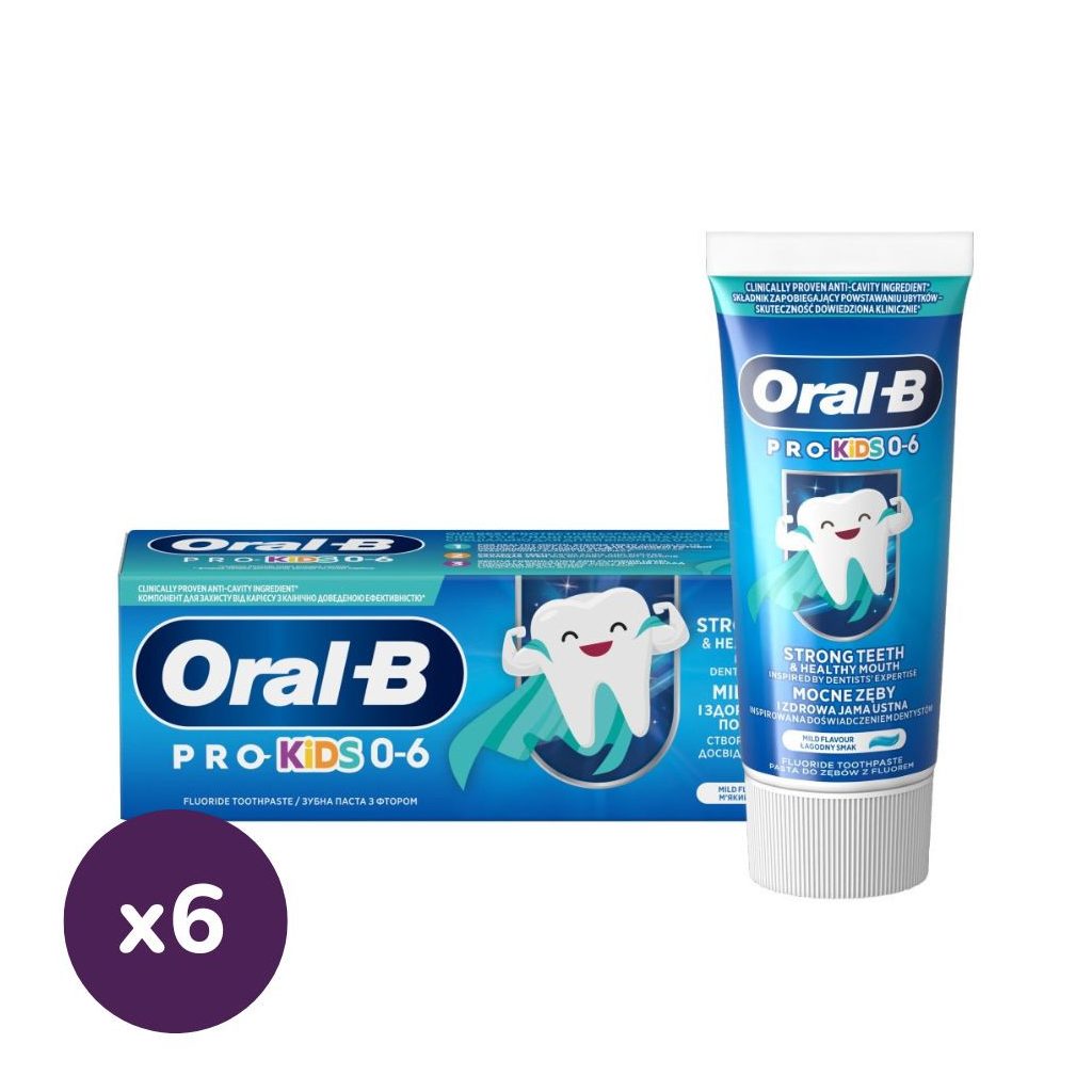 Oral-B Pro Kids gyerekfogkrém 0-6 éves korig (6x50 ml)