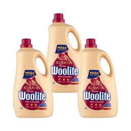   Woolite Keratin Therapy mosószer színes ruhákhoz 3x3,6 liter (180 mosás)