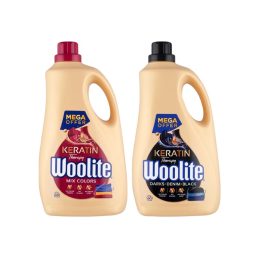   INGYENES SZÁLLÍTÁS - Woolite Keratin Therapy mosószer csomag színes és sötét ruhákhoz 2x3,6 liter (120 mosás)