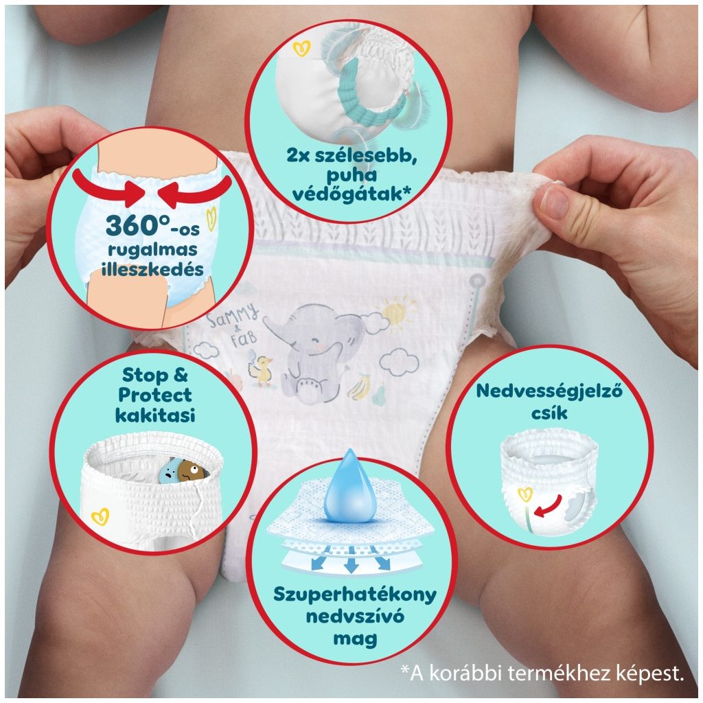 INGYENES SZÁLLÍTÁS - Pampers Premium Care Pants bugyipelenka 3, 6-11 kg HAVI PELENKACSOMAG 288 db + ajándék Harmonie törlőkendő