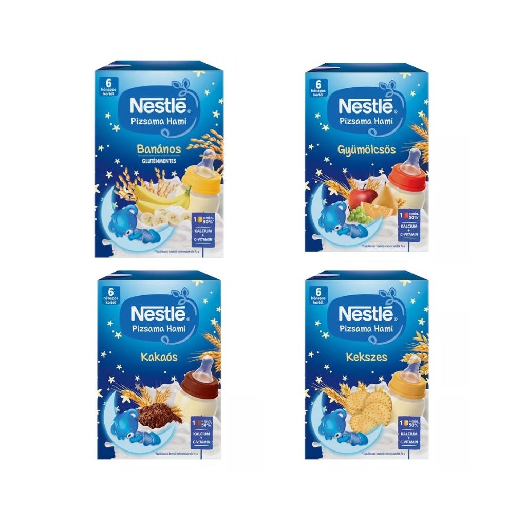 Nestlé Pizsama Hami folyékony bébiétel válogatás 6 hó+ (4x400ml)
