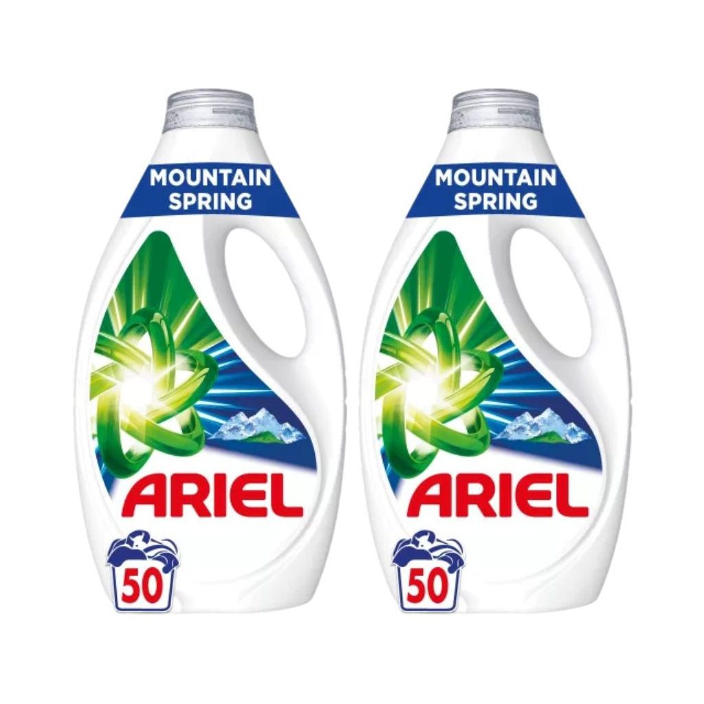 Ariel Mountain Spring folyékony mosószer 2x2,25 liter (100 mosás)