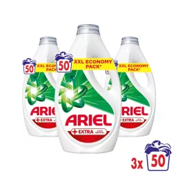   Ariel Extra Clean folyékony mosószer 3x2,25 liter (150 mosás)
