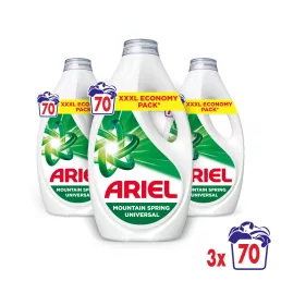   INGYENES SZÁLLÍTÁS - Ariel Mountain Spring folyékony mosószer 3x3,15 liter (210 mosás)