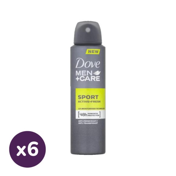 Dove Men+Care Sport Active+Fresh izzadásgátló aeroszol (6x150 ml)