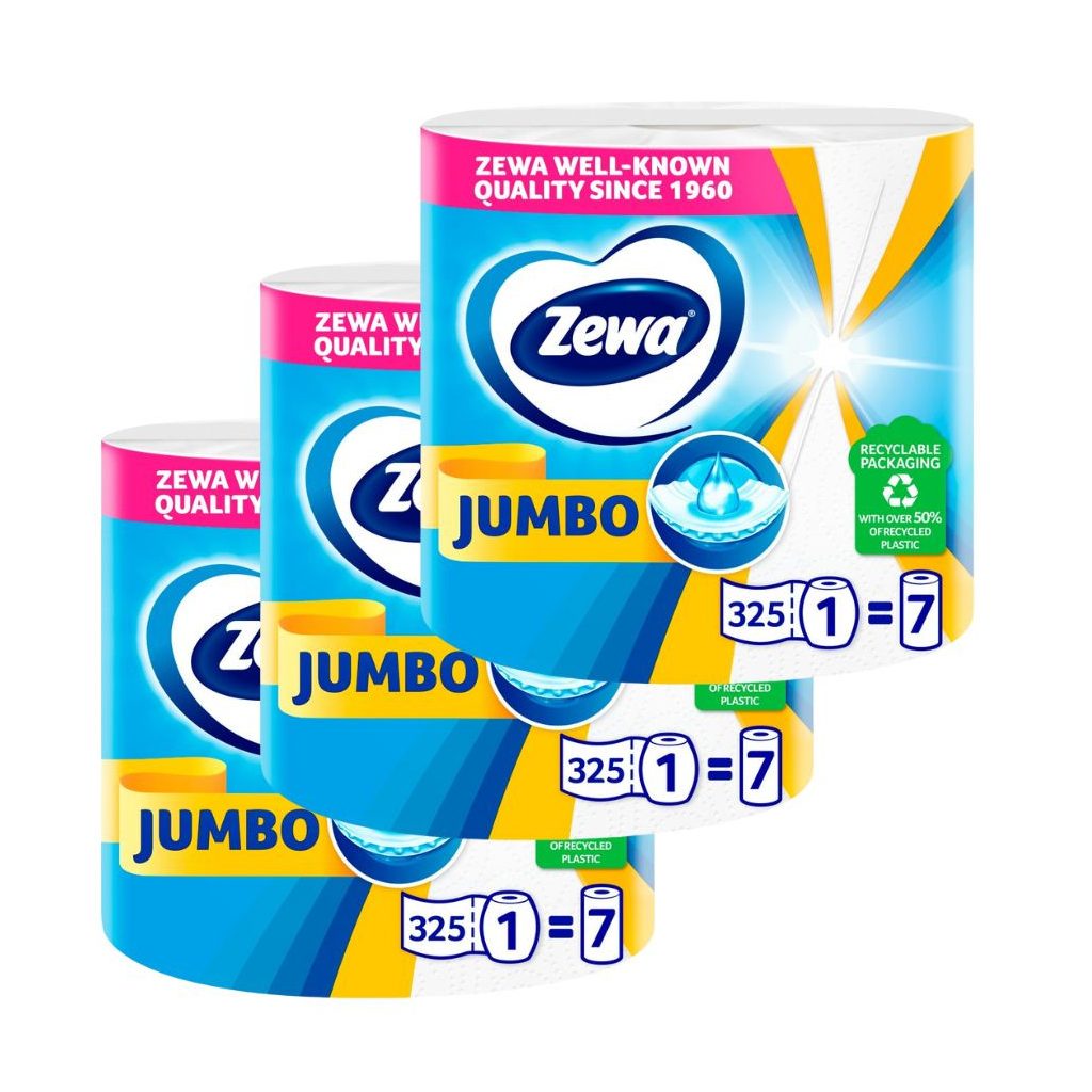 Zewa Jumbo White 2 rétegű papírtörlő 3x1 tekercs (3x325 lap)