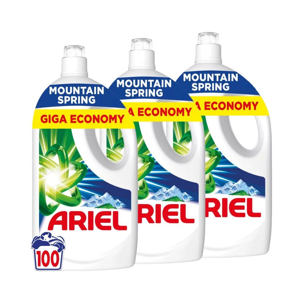 INGYENES  SZÁLLÍTÁS - Ariel Folyékony Mosószer Mountain Spring 3x4,5 liter (300 mosáshoz)