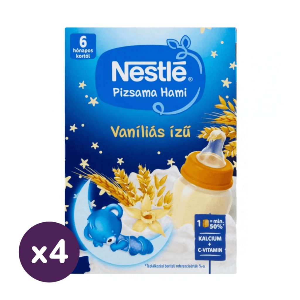 Nestlé Pizsama Hami UHT Vaníliás ízű folyékony gabonás bébiétel 6 hó+ (4x400 ml)