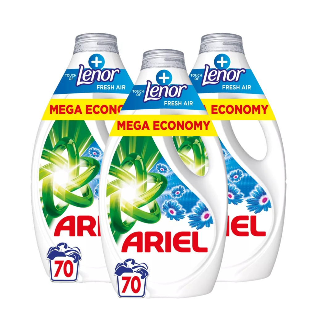 INGYENES SZÁLLÍTÁS - Ariel Fresh Air folyékony mosószer 3x3,15 liter (210 mosás)