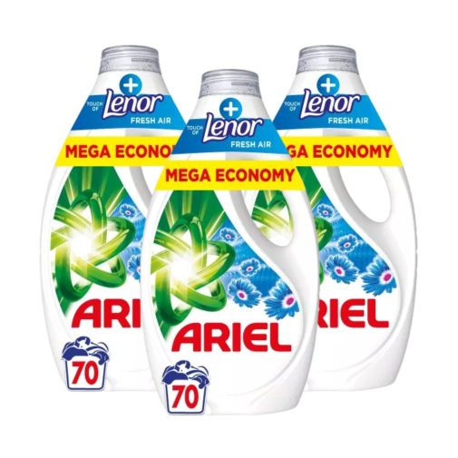 INGYENES SZÁLLÍTÁS - Ariel Fresh Air folyékony mosószer 3x3,15 liter (210 mosás)