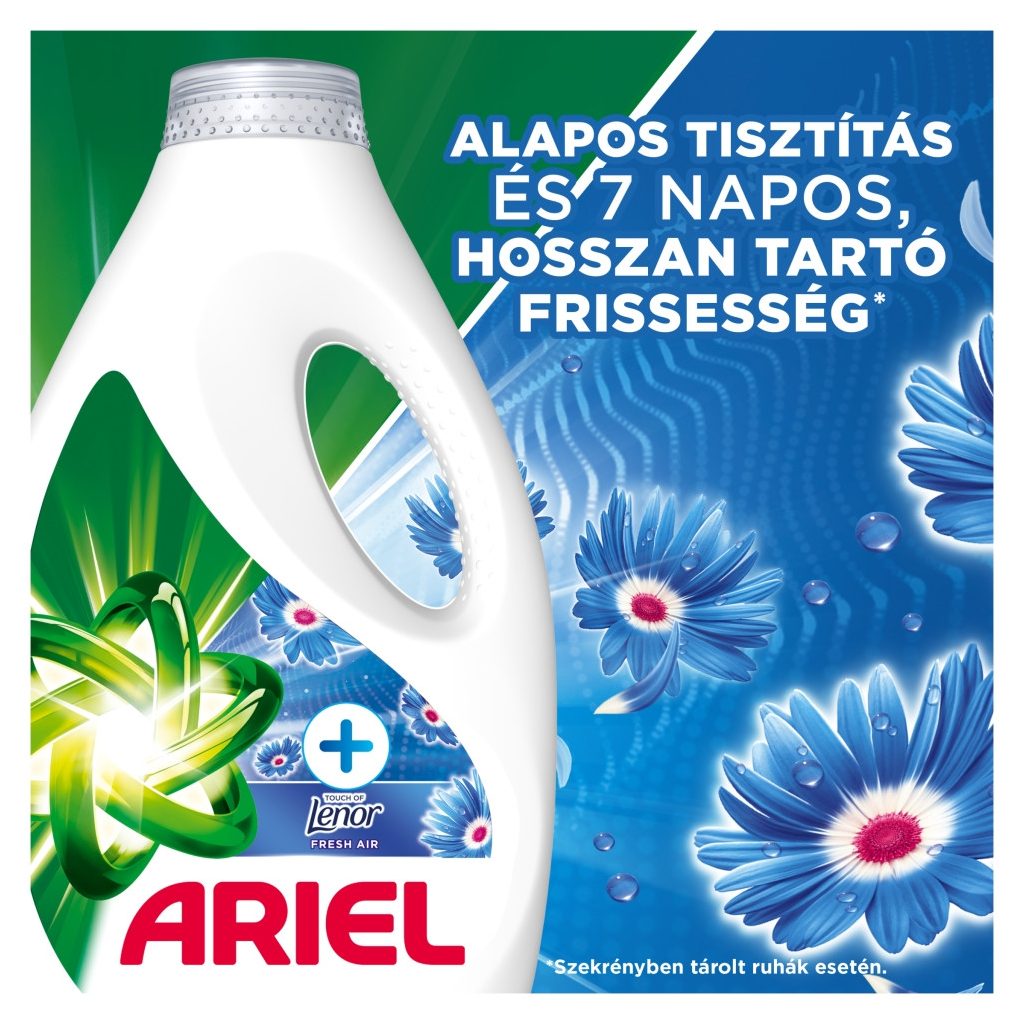 INGYENES SZÁLLÍTÁS - Ariel Fresh Air folyékony mosószer 3x3,15 liter (210 mosás)
