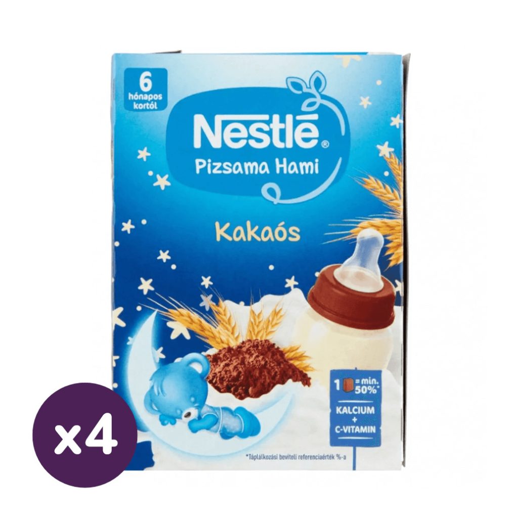 Nestlé Pizsama Hami UHT kakaós folyékony gabonás bébiétel 6 hó+ (4x400 ml)