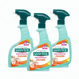 Sanytol Fertőtlenítő Konyhai Zsíroldó Spray (3x500 ml)