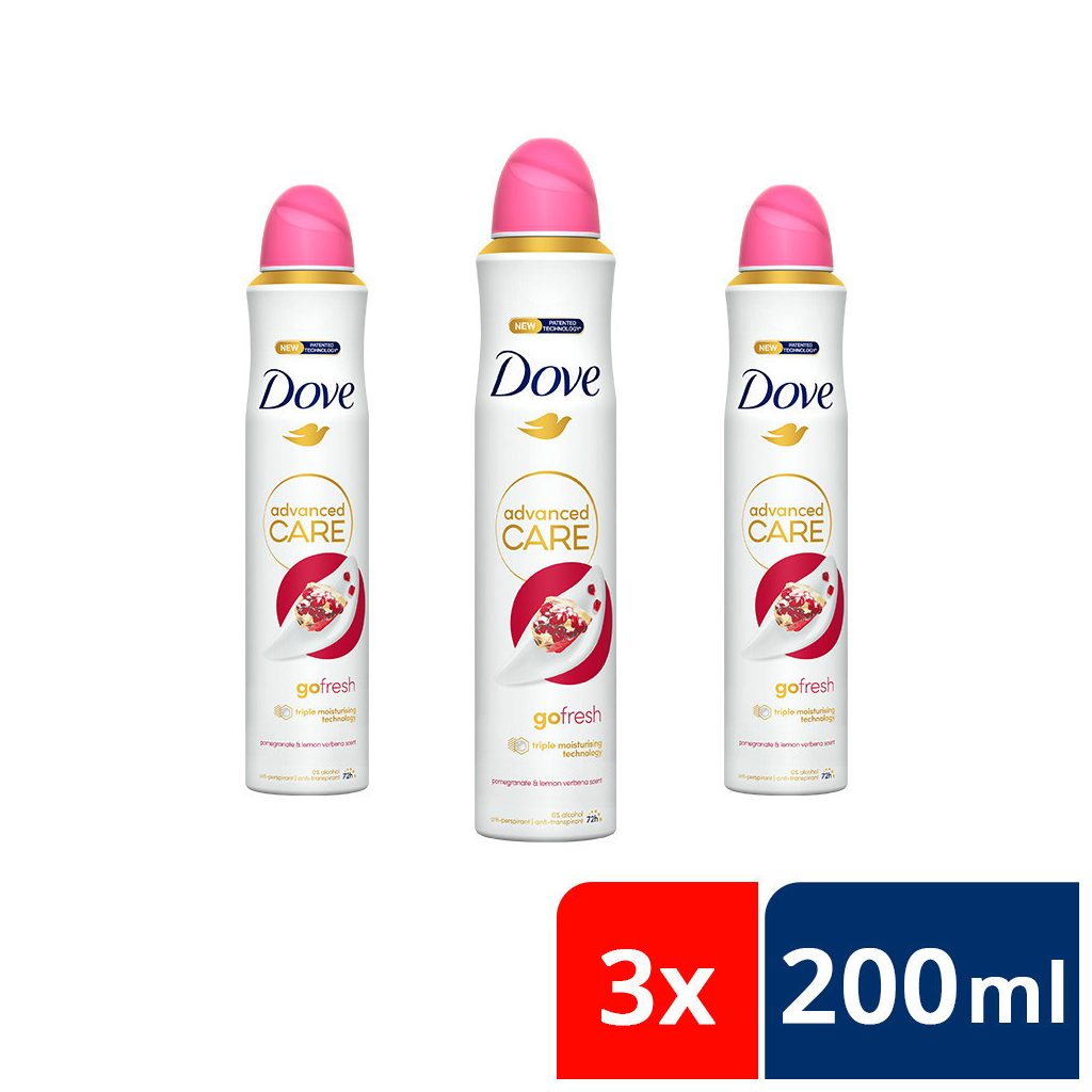 Dove Go Fresh gránátalma izzadásgátló aeroszol (3x200 ml)