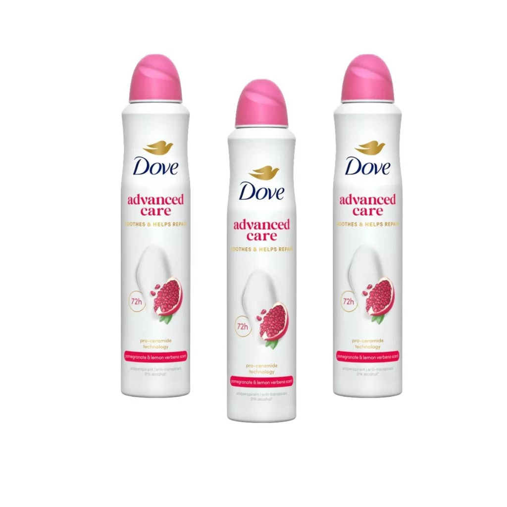 Dove Go Fresh gránátalma izzadásgátló aeroszol (3x200 ml) + AJÁNDÉK Hajpánt