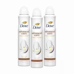   Dove Advanced Care Coconut&Jasmine Flower izzadásgátló aeroszol (3x200 ml) + AJÁNDÉK Hajpánt