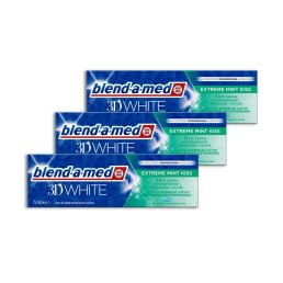 Blend-a-med 3D White Extreme Mint Kiss fogkrém 3x75 ml