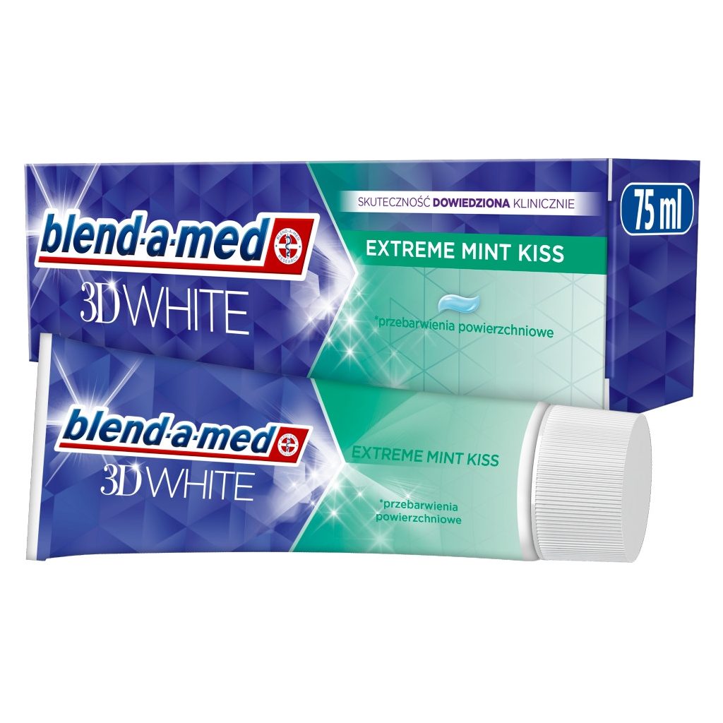 Blend-a-med 3D White Extreme Mint Kiss fogkrém 3x75 ml