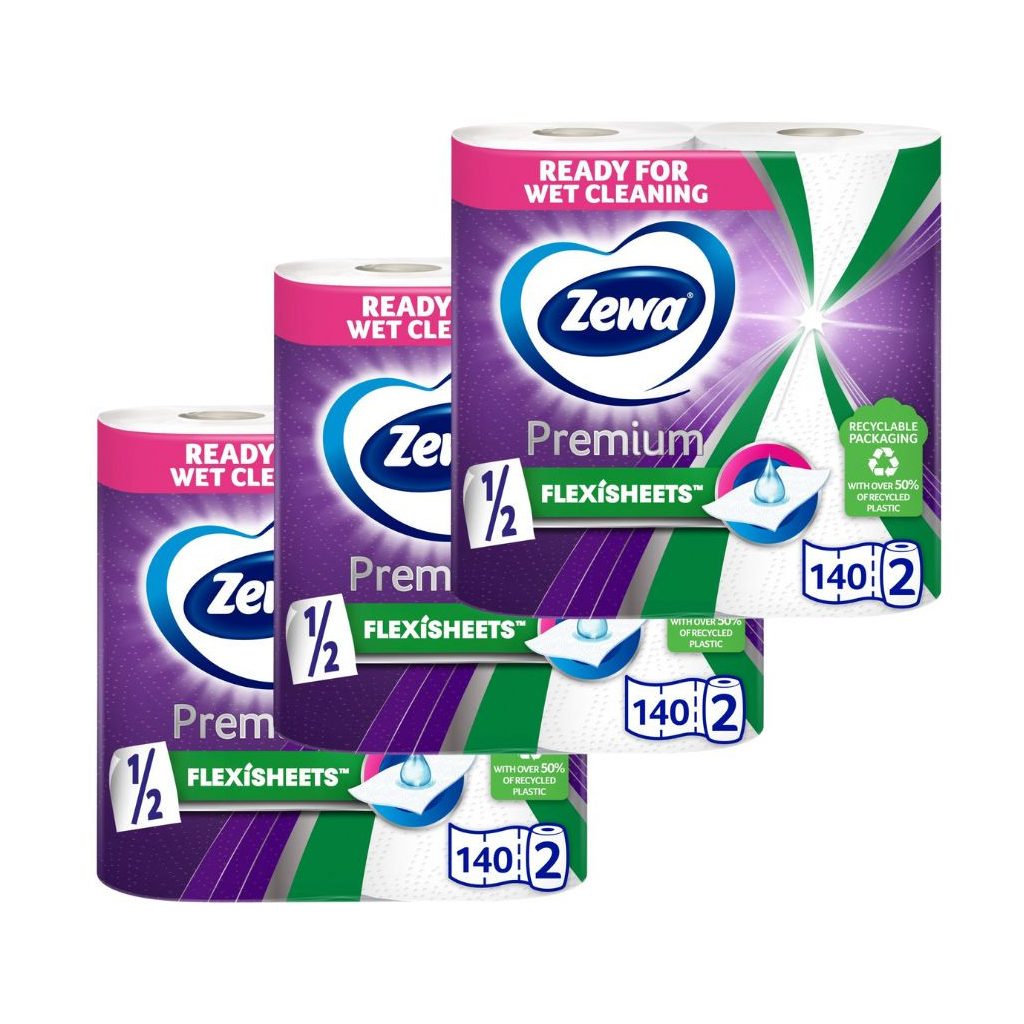 Zewa Premium Extra Long 2 rétegű papírtörlő, 3x2 tekercs (3x140 lap)