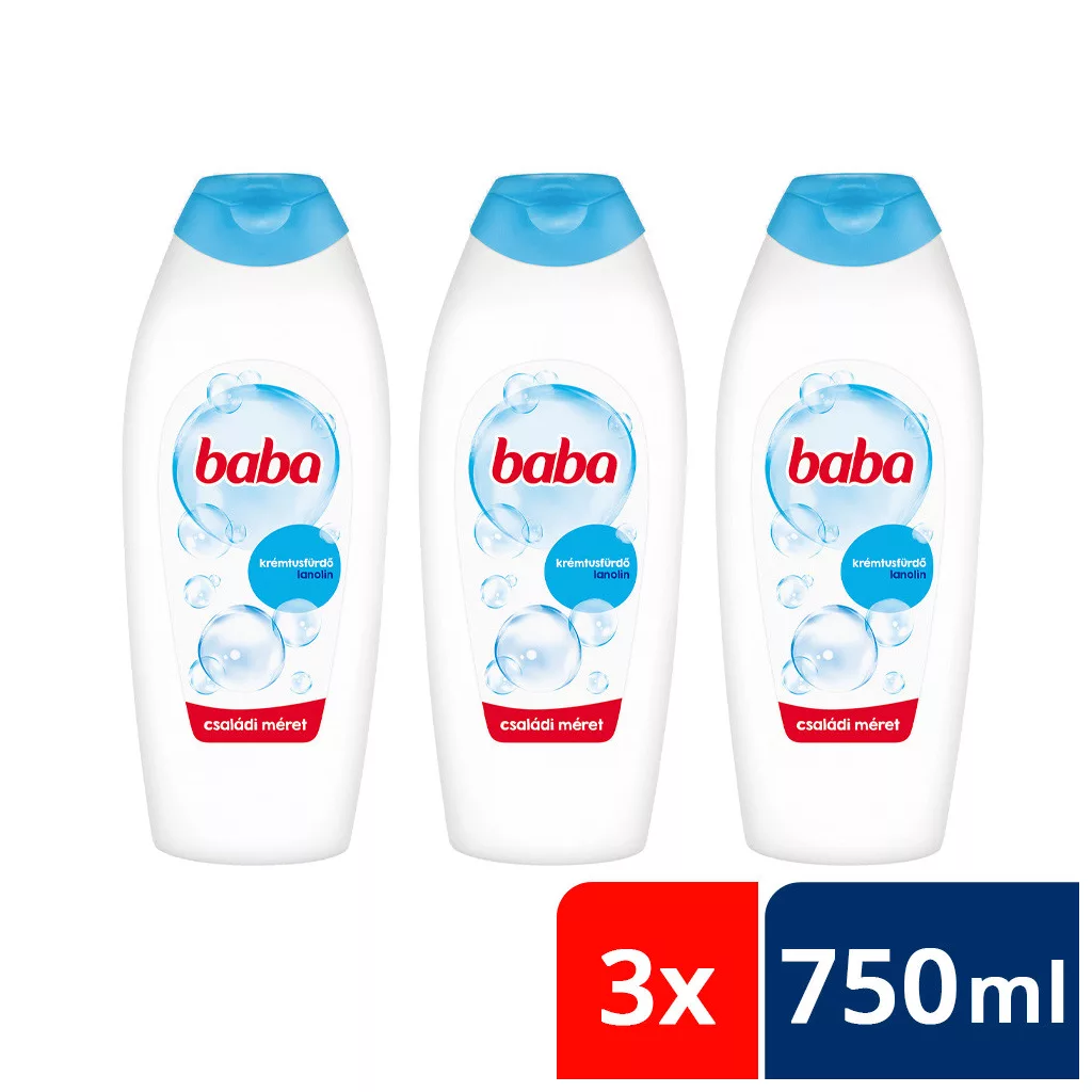 Baba lanolinos tusfürdő 3x750 ml