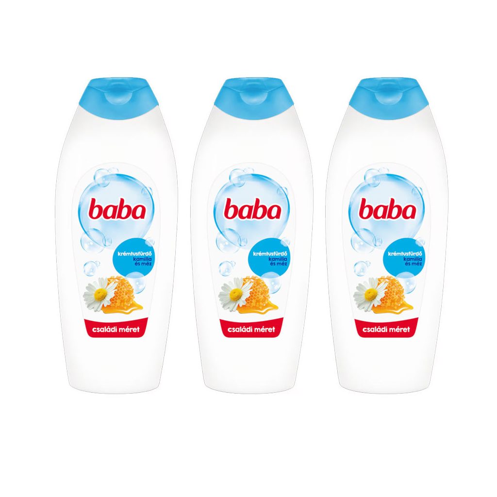 Baba krémtusfürdő kamilla & méz illattal (3x750 ml)
