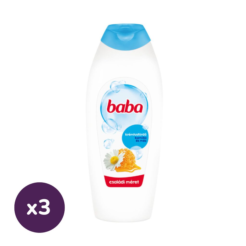 Baba krémtusfürdő kamilla & méz illattal (3x750 ml)